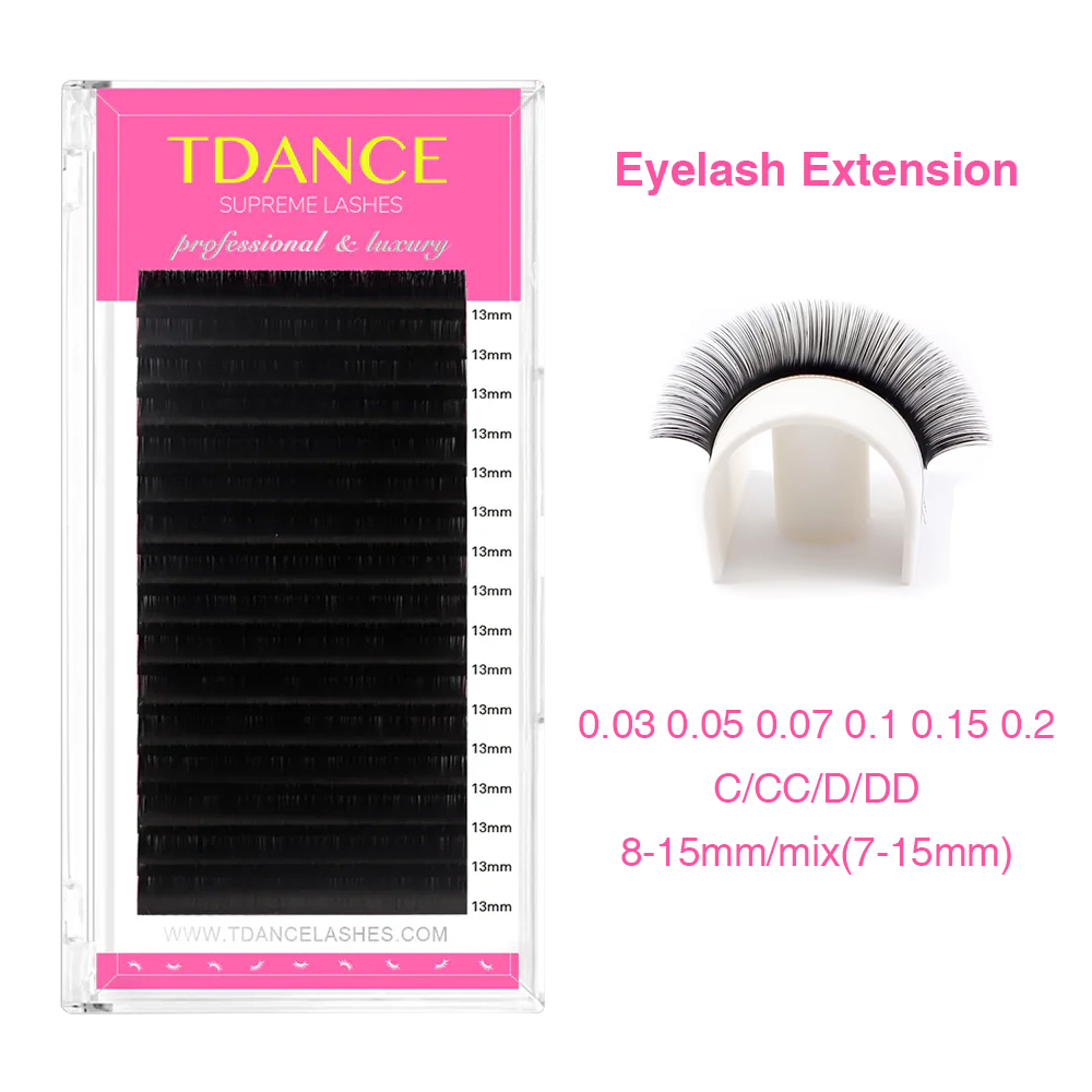 Eyelash Extension Korean Style - TDANCE extensión de pestañas 16 filas