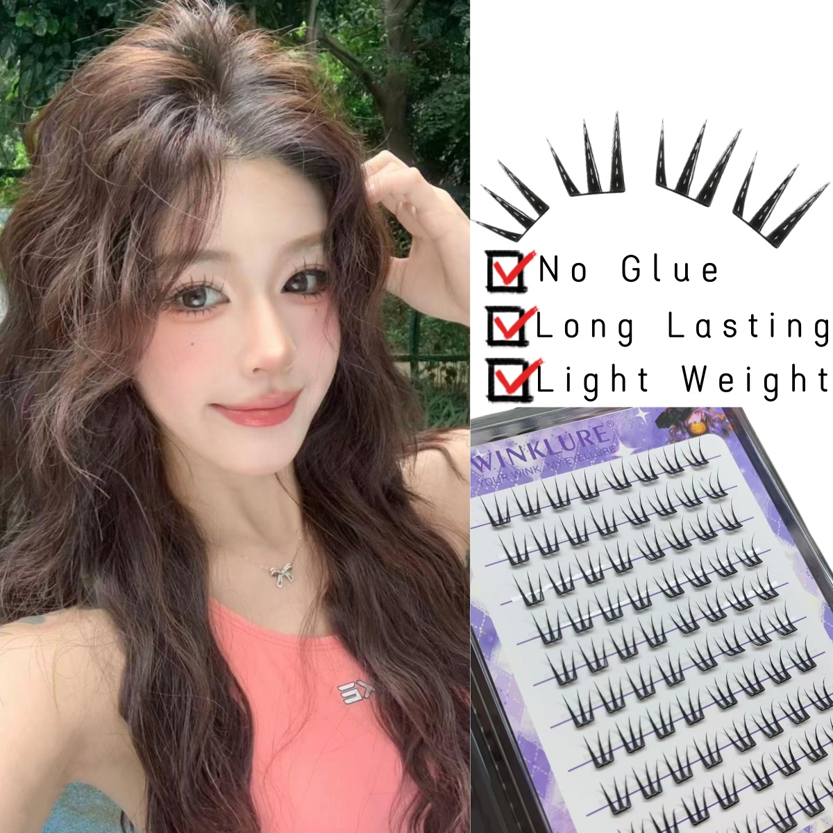 Eyelash Extension No 10 - Pestañas Postizas WINKLURE No-Gule Fairy, 10-13