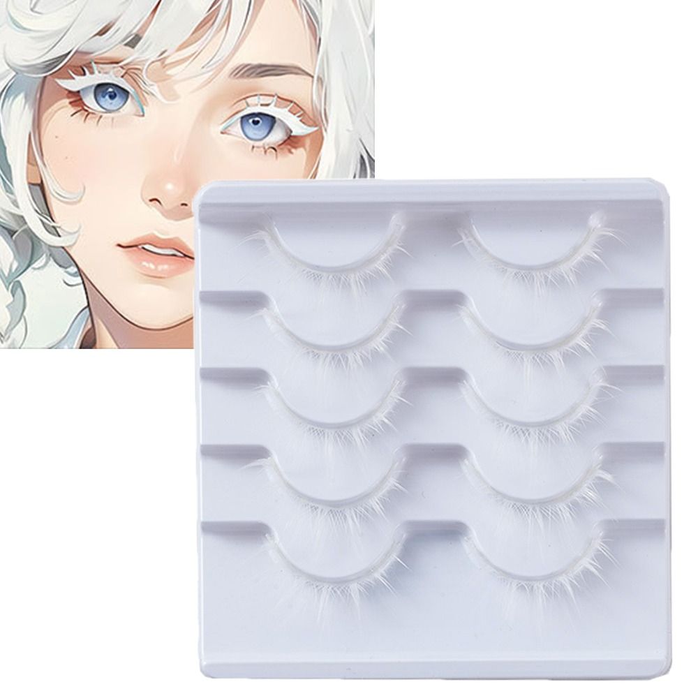 Eyelash Extension Japanese Style - Pestañas de Anime blancas y blancas,