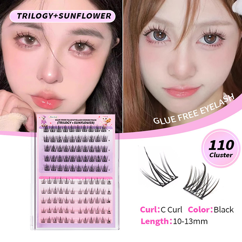 Eyelash Extension No 10 - Extensión de pestañas 100-160Cluster, sin necesidad