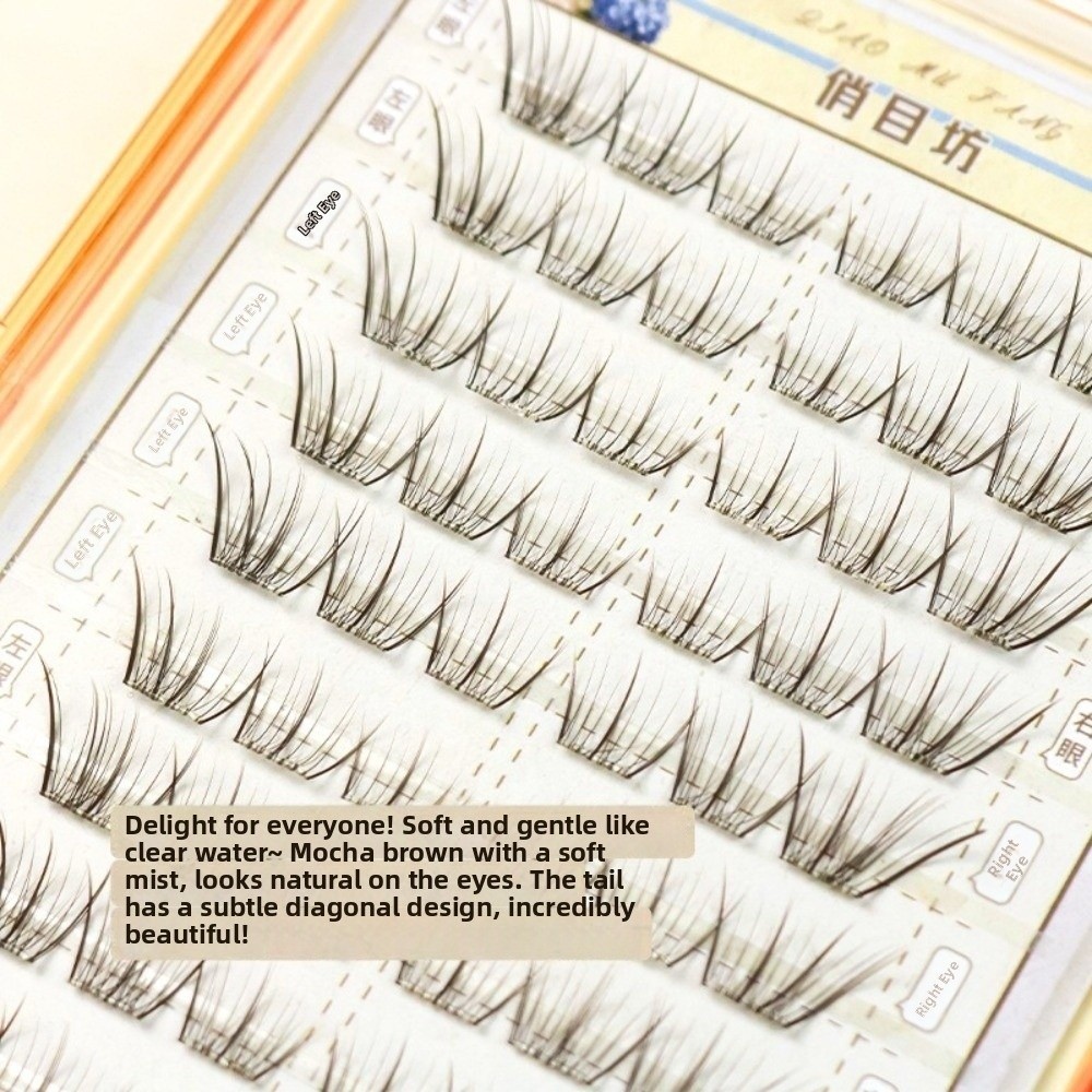 Eyelash Extension No 10 - Pestañas Postizas Autoadhesivas Color Mocha Marrón
