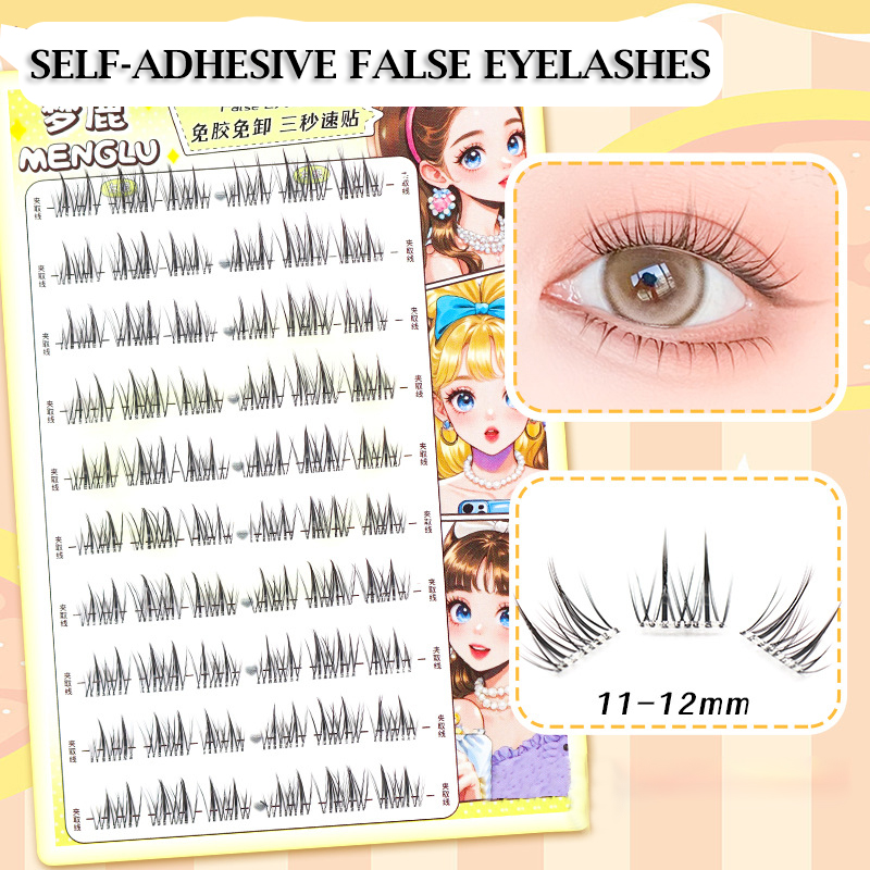 Eyelash Extension Korean - Pestañas sin pegamento, pestañas postizas de
