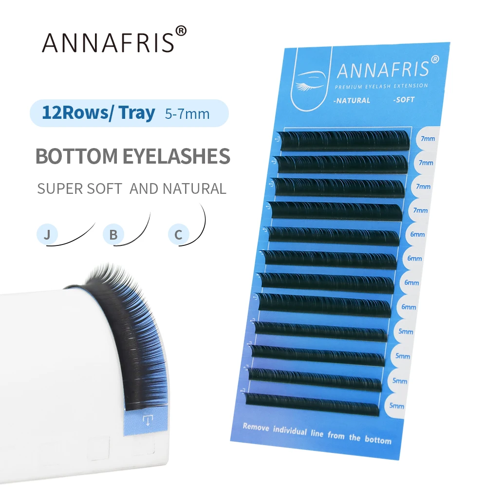 ANNAFRIS pestañas inferiores 5 - Eyelash Extension C Curl reseña y precio