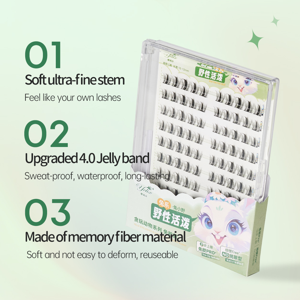 Yelix-pestañas postizas sin pe - Eyelash Extension No 10 reseña y precio
