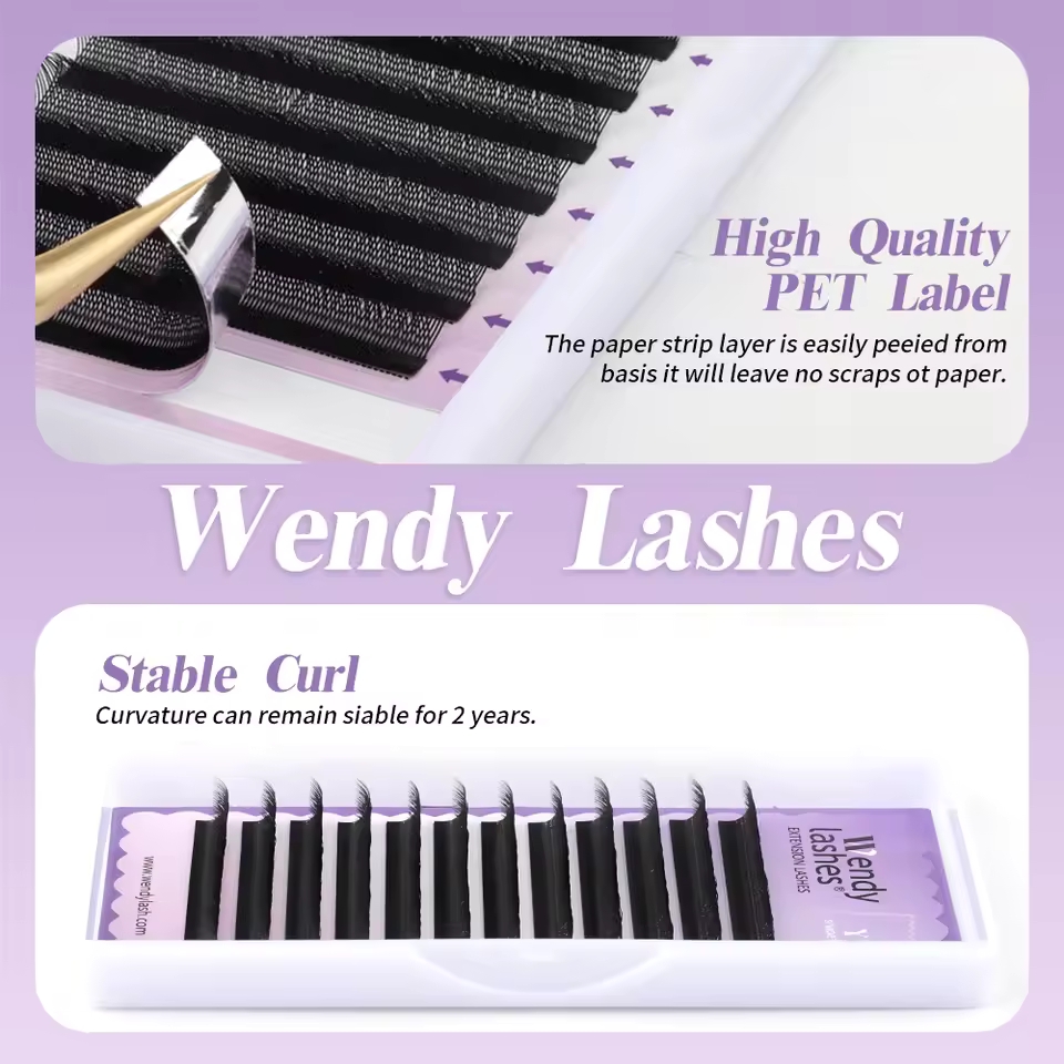 WENDY 2D YY forma C/D Curl Eya - Eyelash Extension C Curl reseña y precio